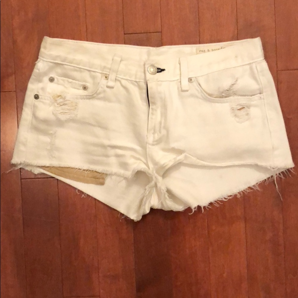 White rag and bone jean shorts